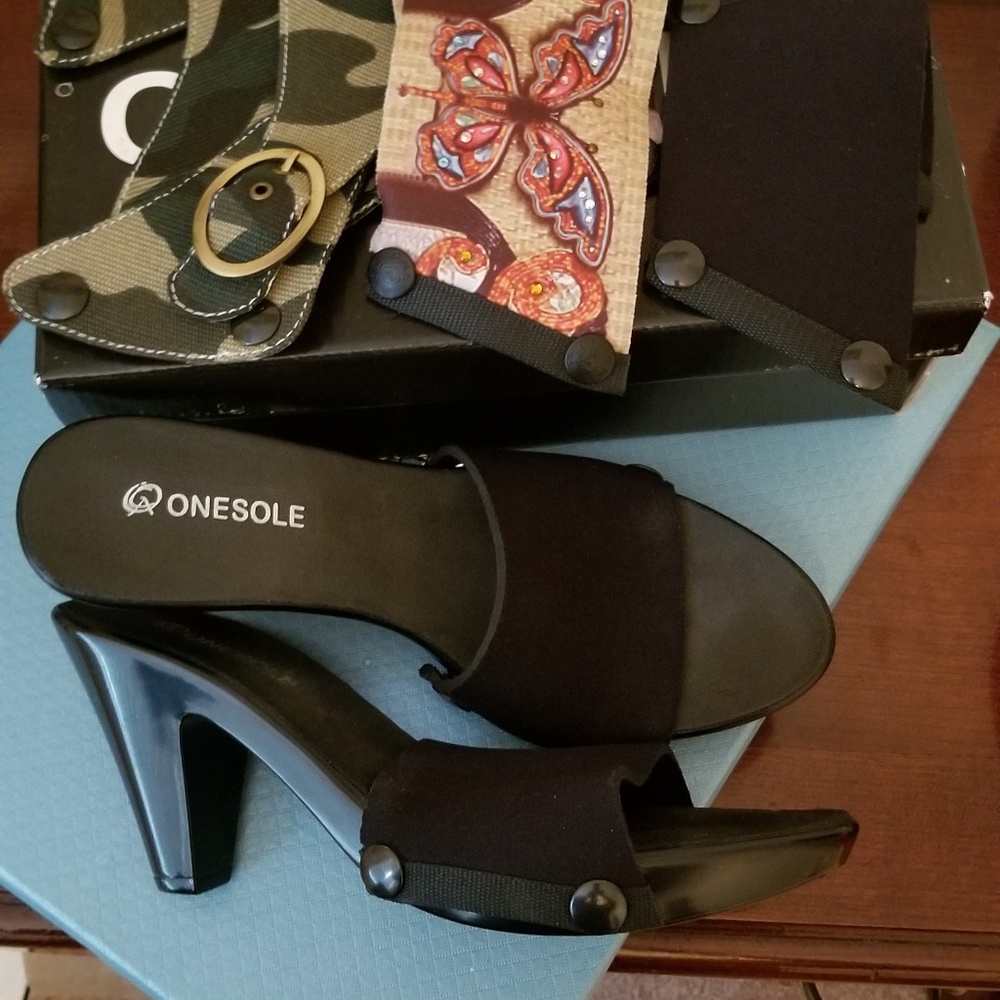 OneSole Black Chic Soft Step Shoes Sz 9